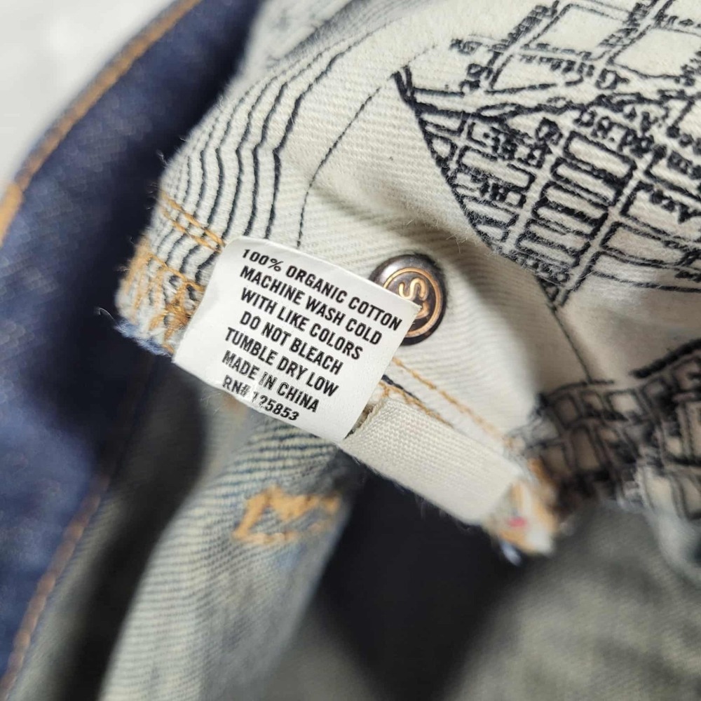 Taylor Stitch Jeans Men's 33 Blue Denim Slim Mid Rise Button Fly Casual Comfort - Picture 11 of 14